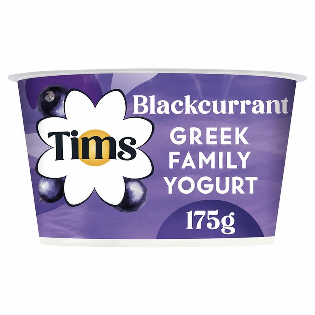 Tims Dairy Blackcurrant Greek Style Yogurt Single