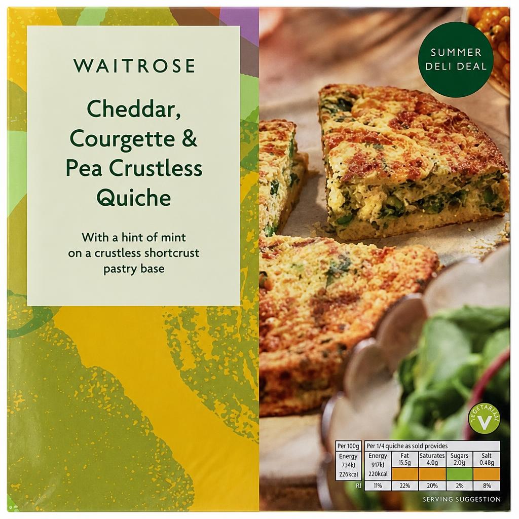 Waitrose Cheddar Courgette & Pea Crustless Quiche