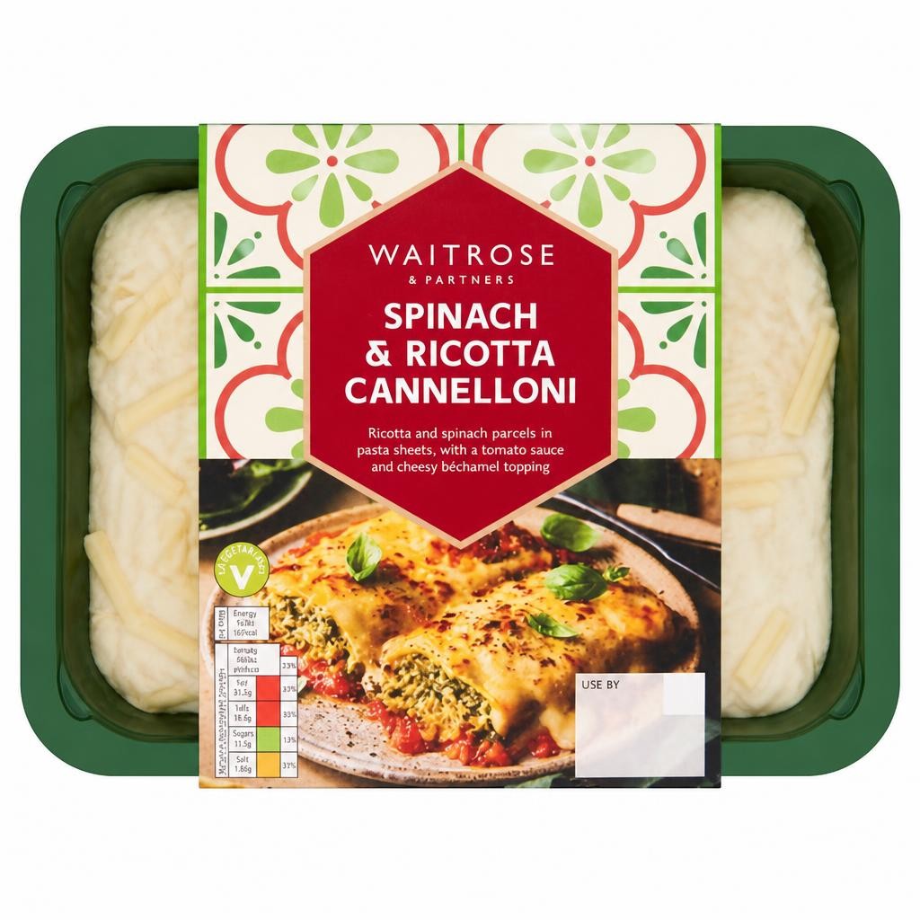 Waitrose Italian Spinach & Ricotta Cannelloni for 1