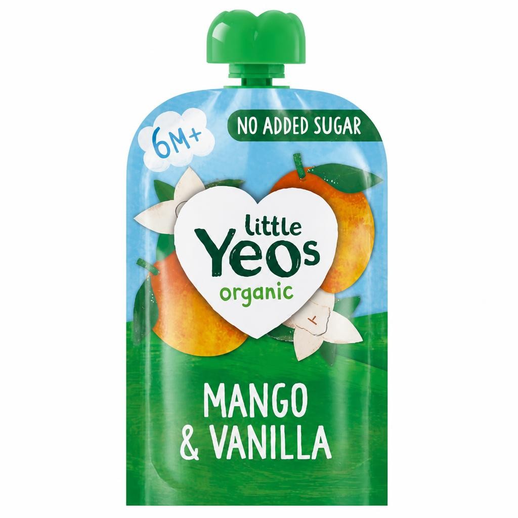 Yeo Valley Organic Little Yeos Mango & Vanilla Kids Yogurt Pouch