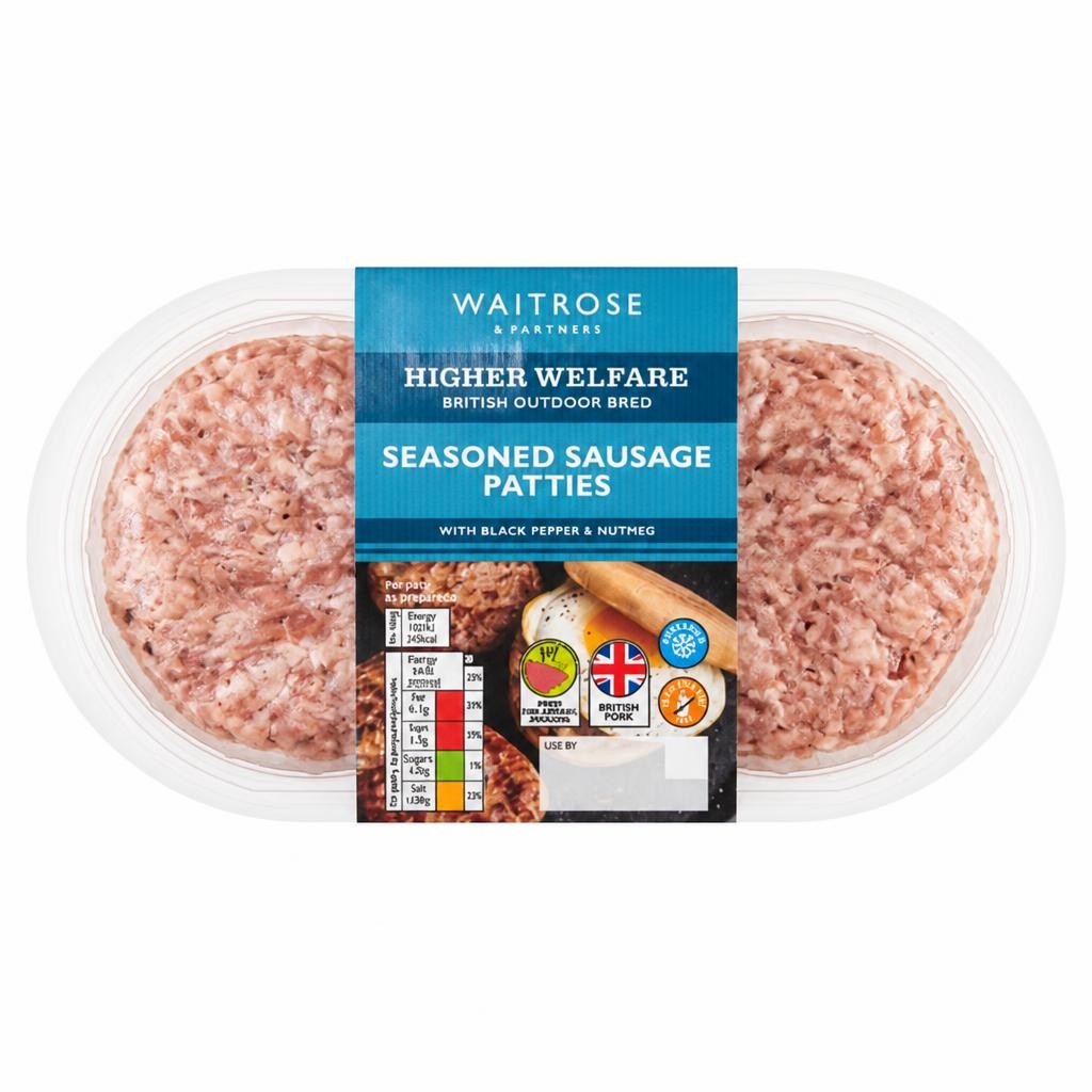 Waitrose Seasoned Sausage Patties