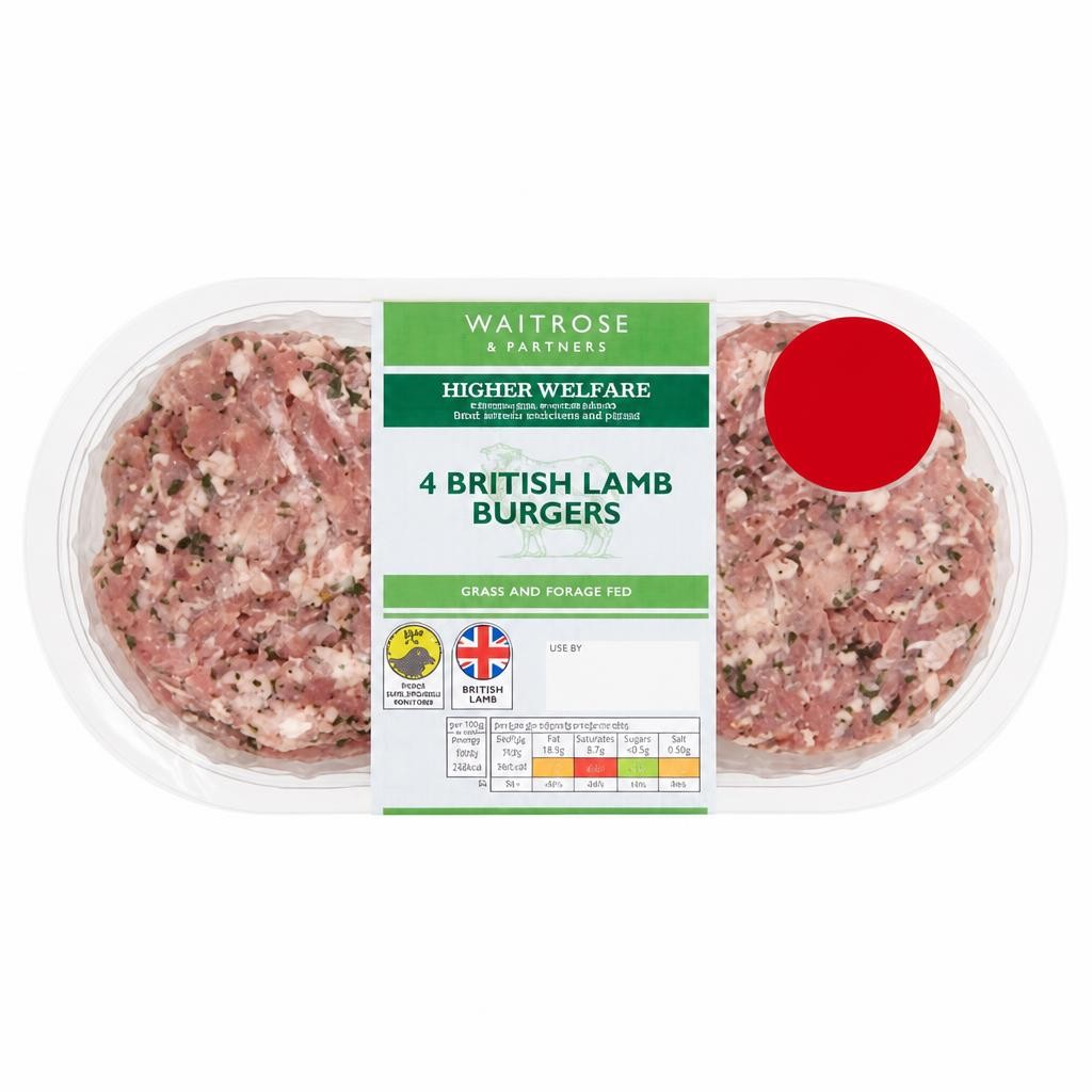 Waitrose 4 British Lamb Burgers