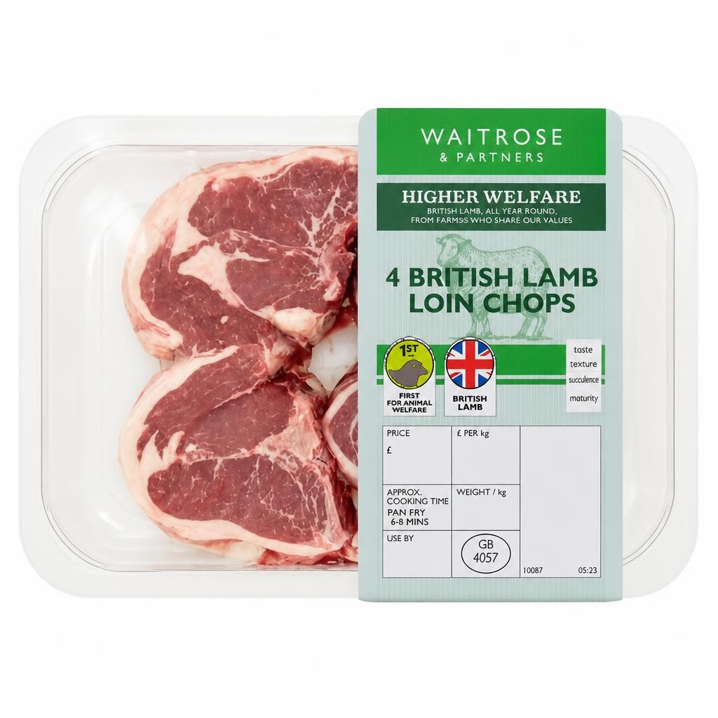 Waitrose 4 British Lamb Loin Chops