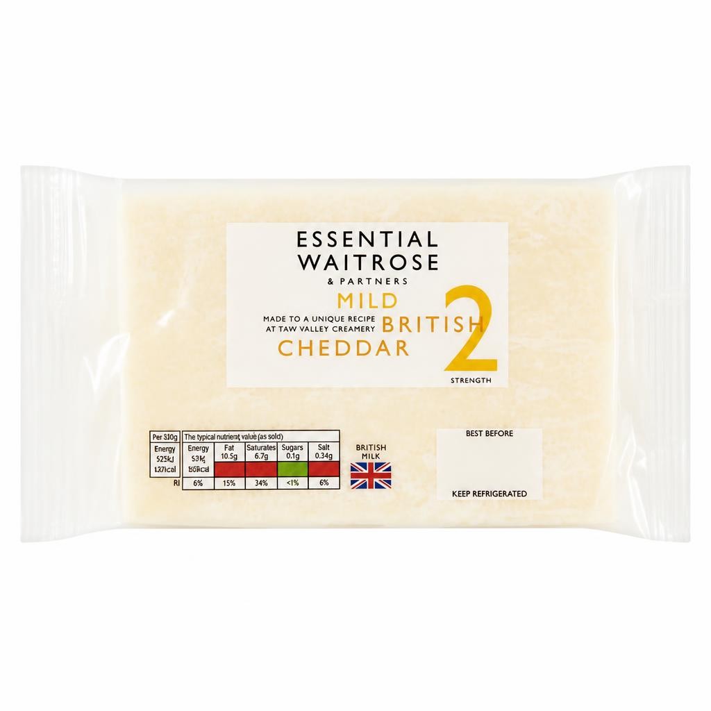 Essential Mild Cheddar Cheese Strength 2 Large