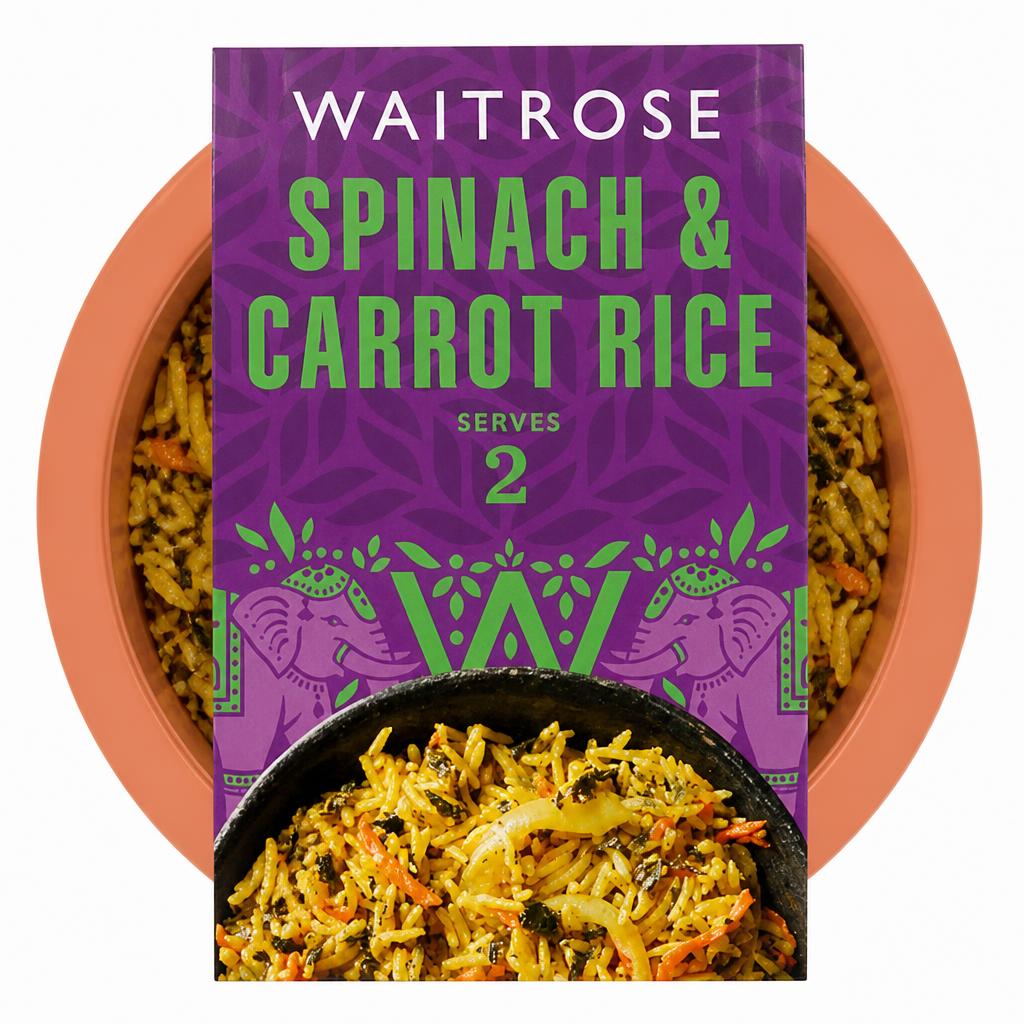 Waitrose Spinach & Carrot Rice