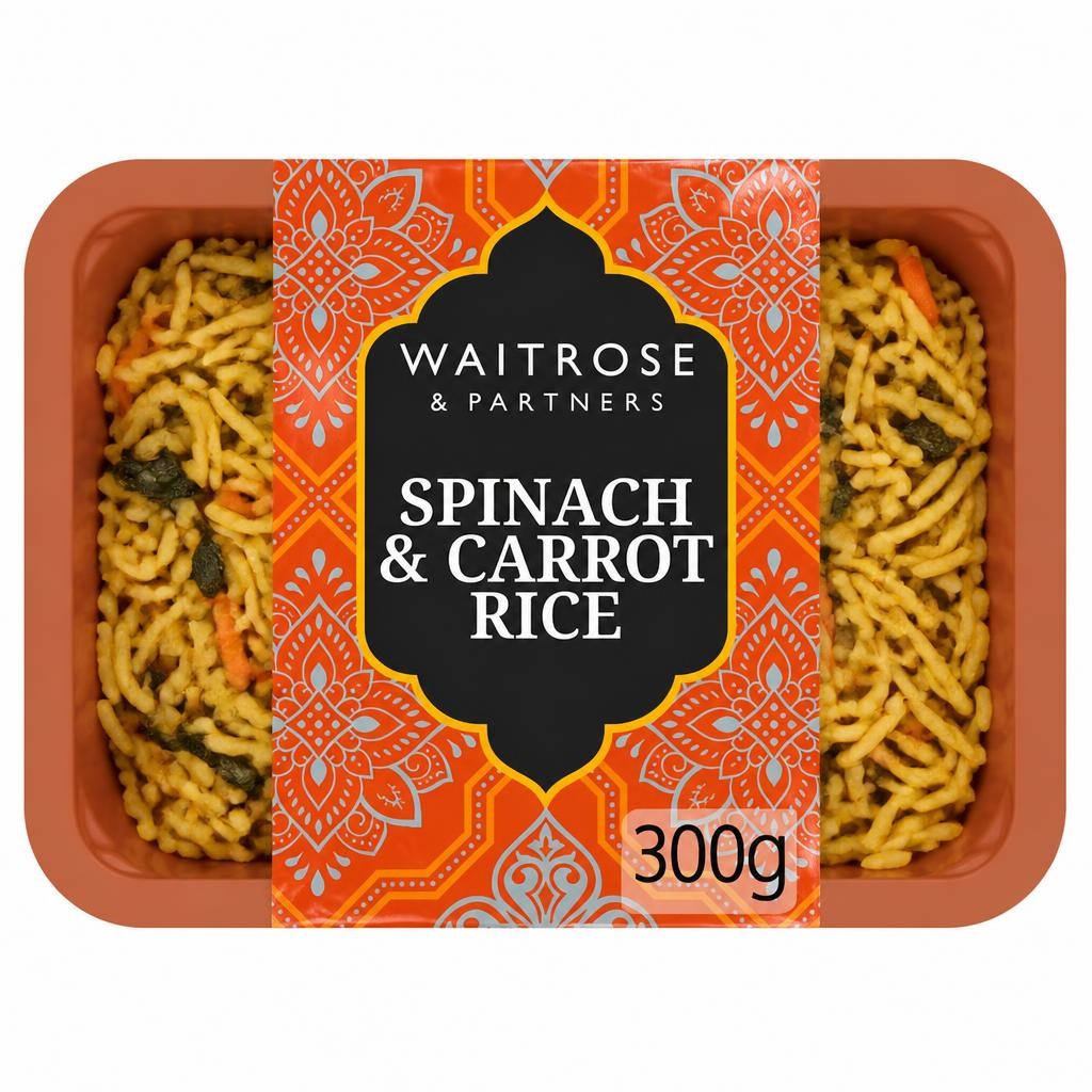 Waitrose Spinach & Carrot Rice