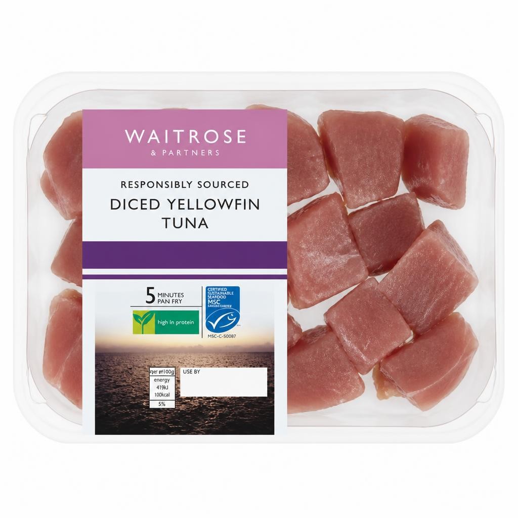 Waitrose Diced Msc Yellowfin Tuna