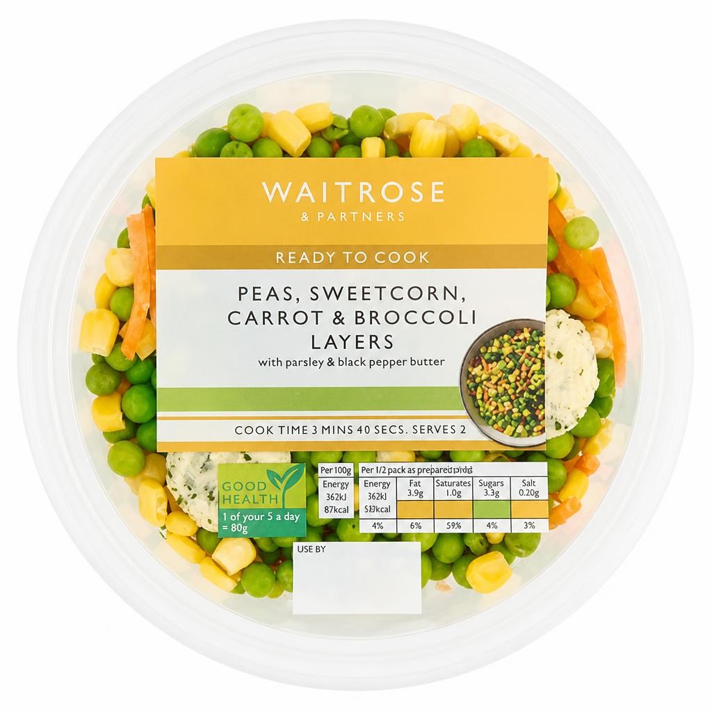 Waitrose Peas, Sweetcorn, Carrot & Broccoli