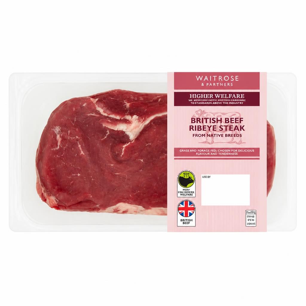 Waitrose British Beef Ribeye Steak