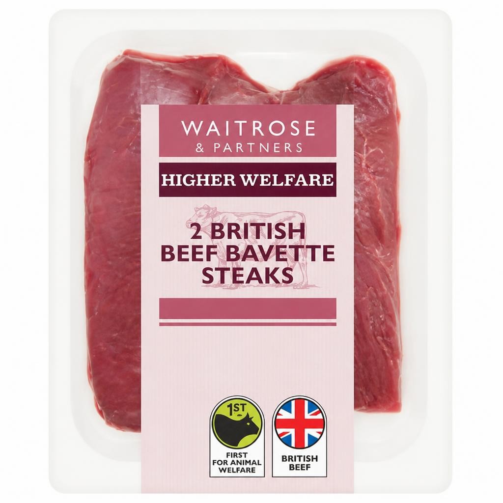 Waitrose 2 British Beef Bavette Steaks