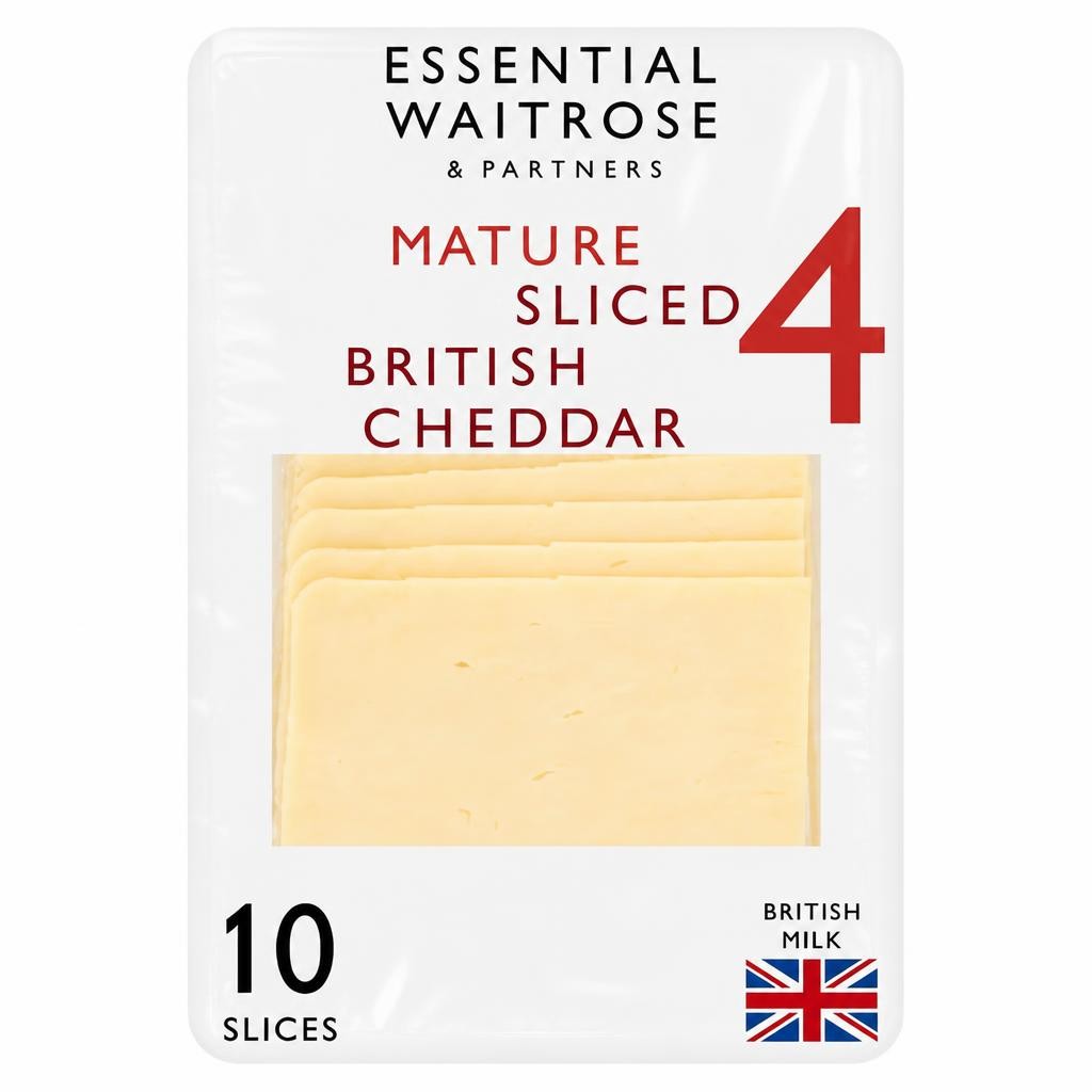 Essential Mature Sliced Cheddar Cheese Strength 4