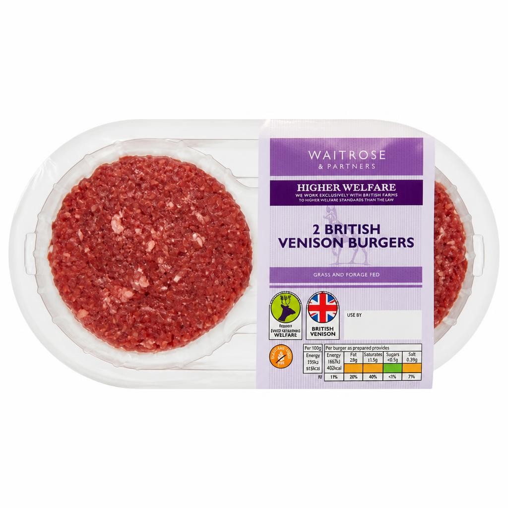 Waitrose 2 British Venison Burgers