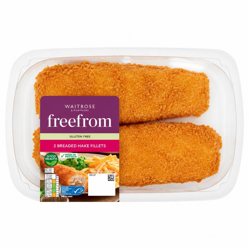 Waitrose Free From Gluten Free Breaded Hake