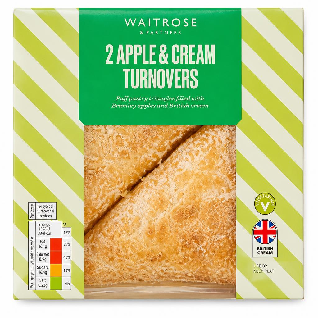 Waitrose 2 Apple & Cream Turnovers