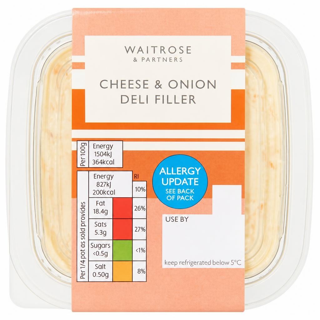 Waitrose Cheese & Onion Deli Filler