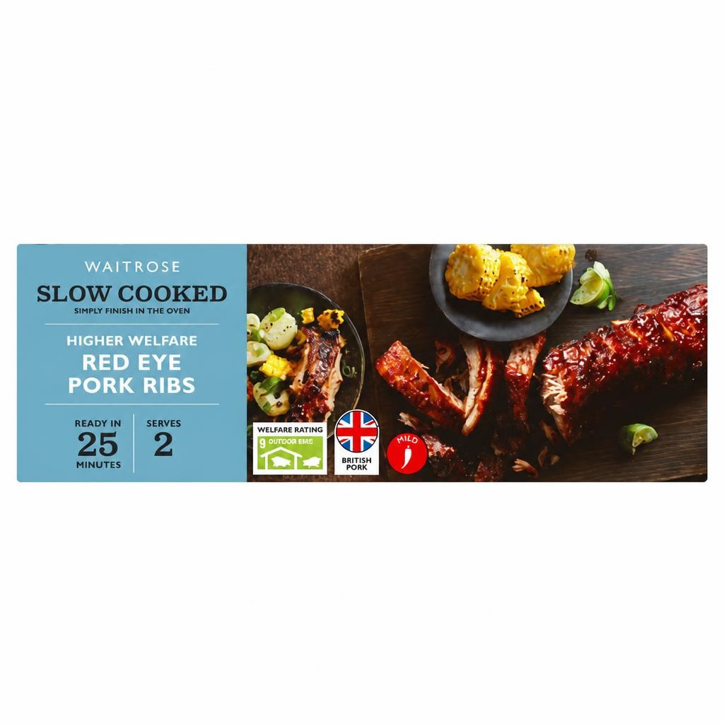 Waitrose Slow Cooked Red Eye Pork Ribs