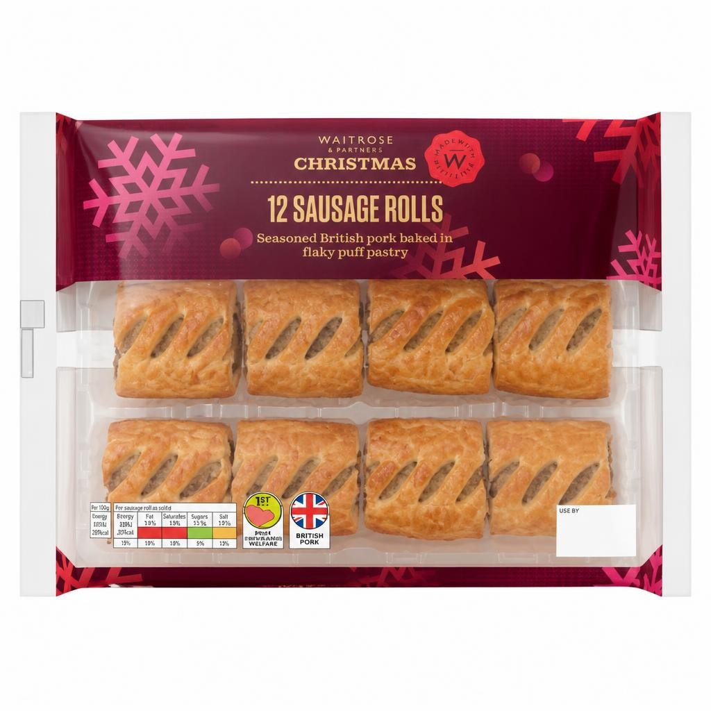 Waitrose 12 Sausage Rolls
