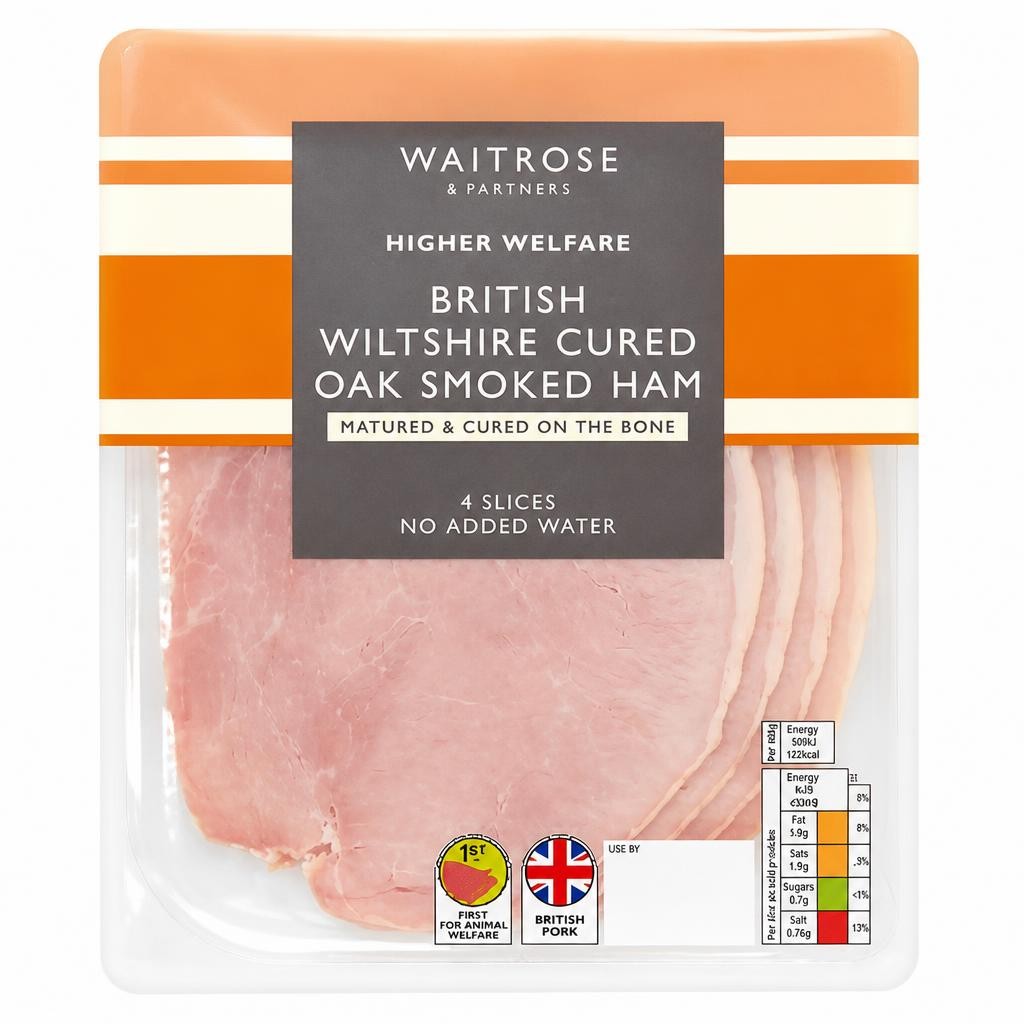 Waitrose British Oak Smoked Ham 4 Slices