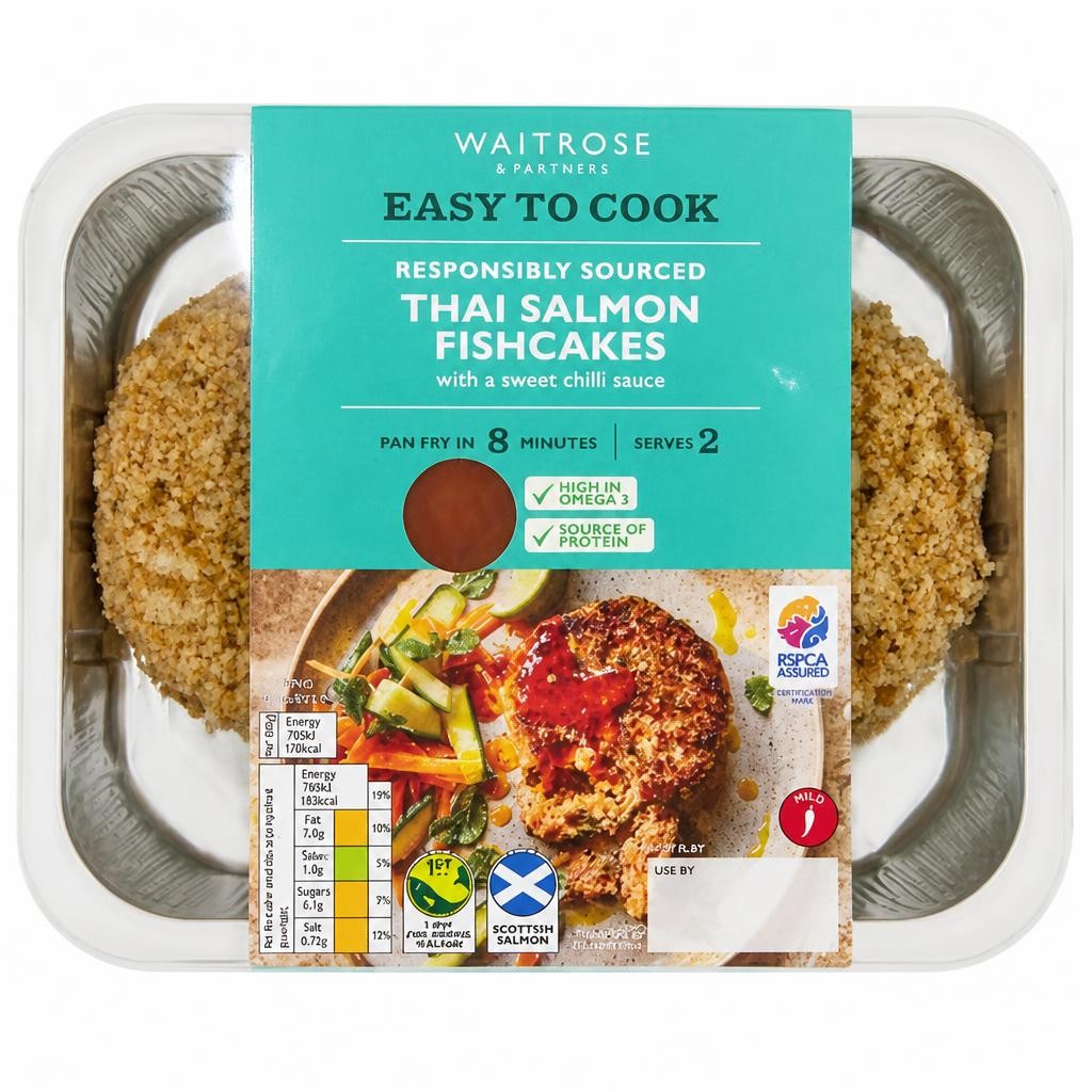 Waitrose Easy to Cook Thai Salmon Fishcakes