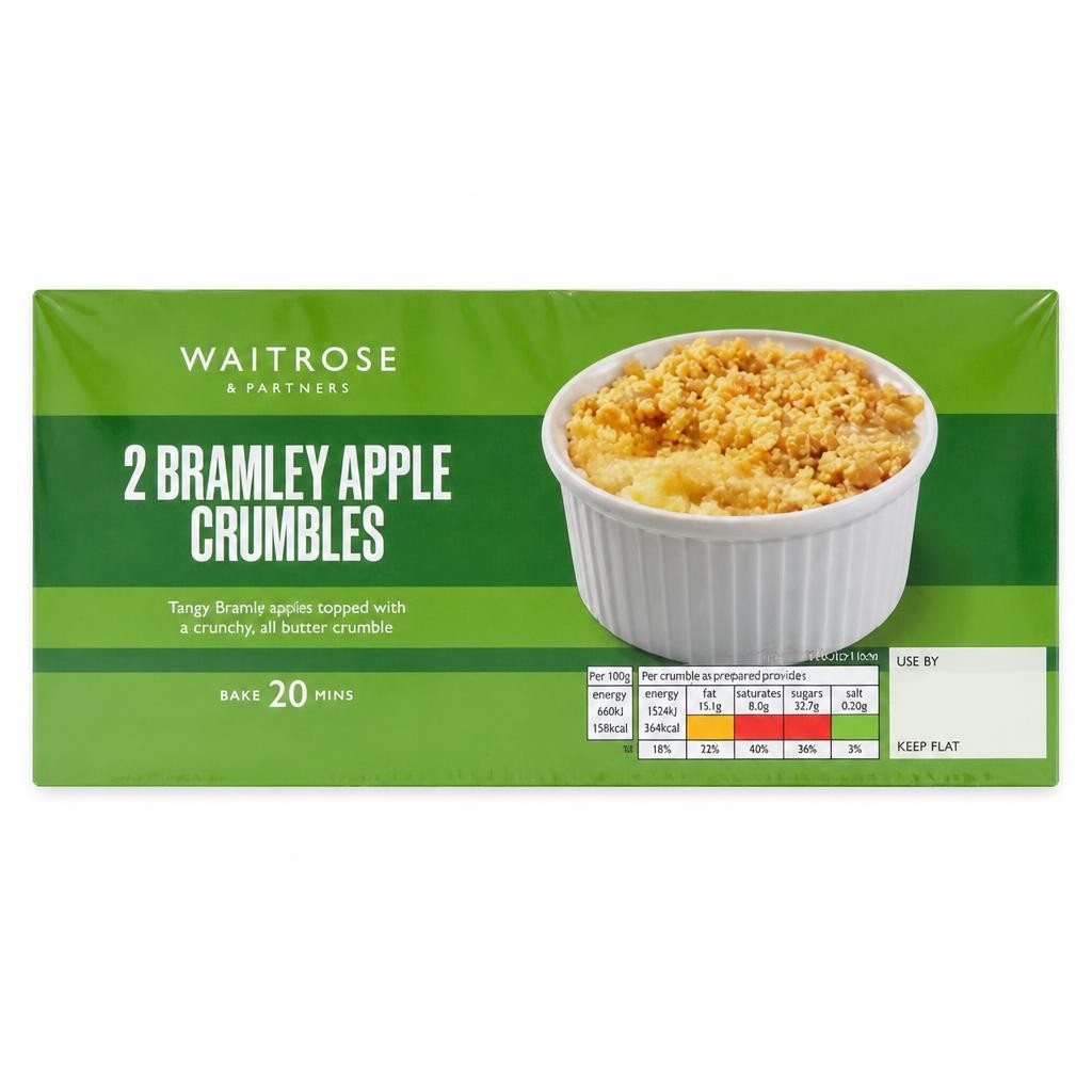 Waitrose 2 Bramley Apple Crumbles