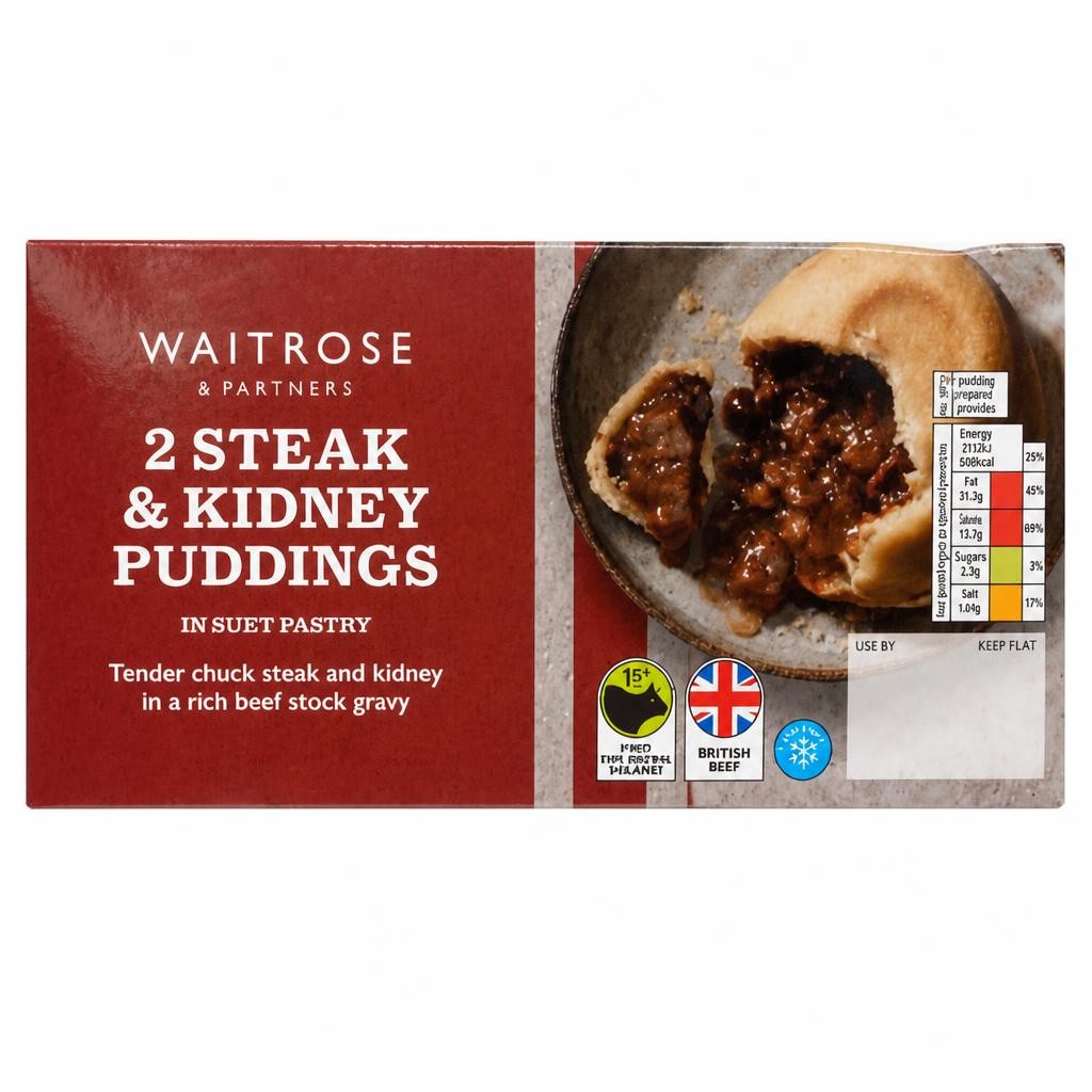 Waitrose Classic Steak & Kidney Puddings