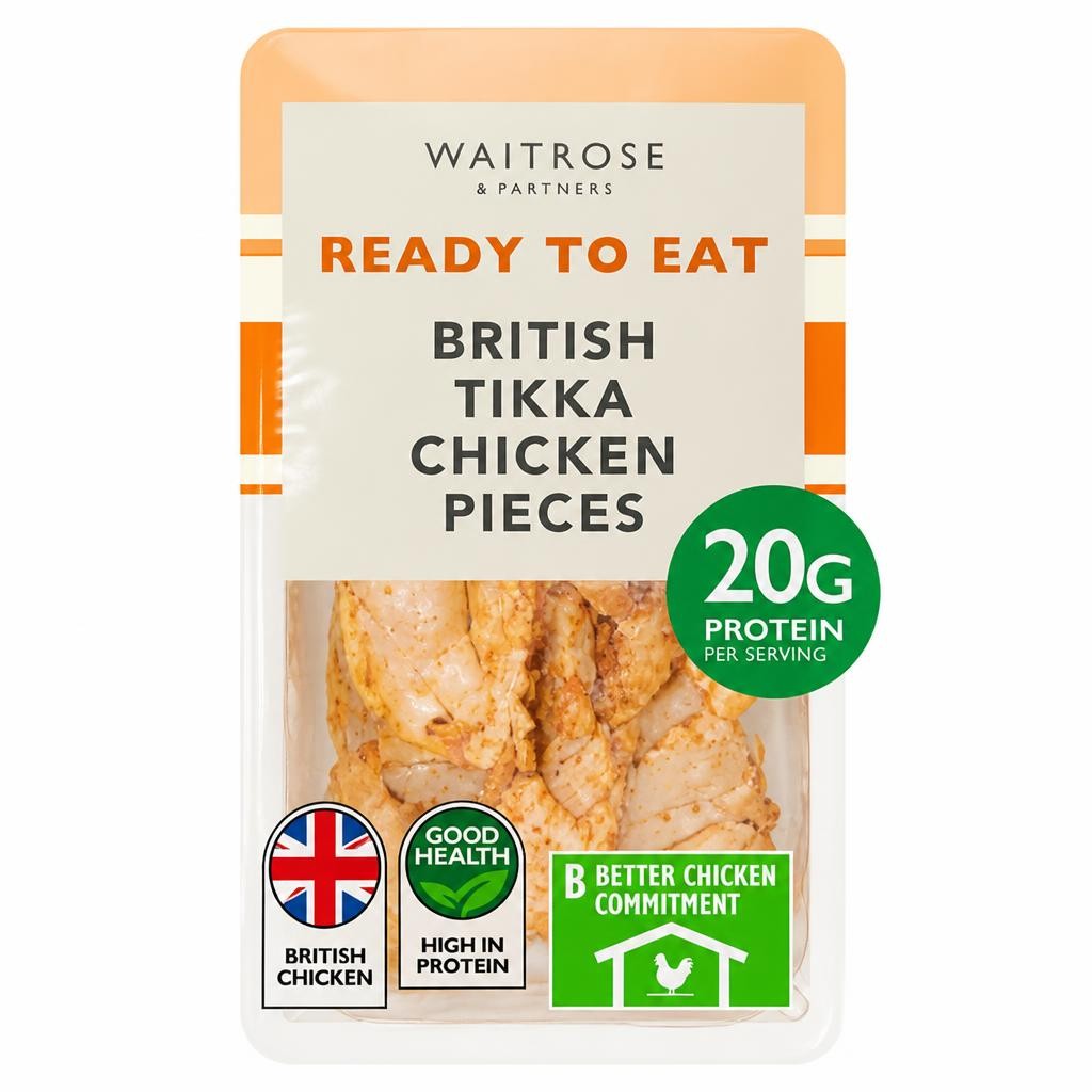 Waitrose Cooked British Tikka Chicken Pieces