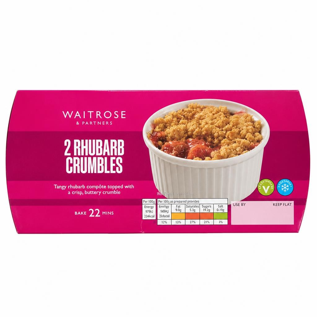Waitrose 2 Rhubarb Crumbles