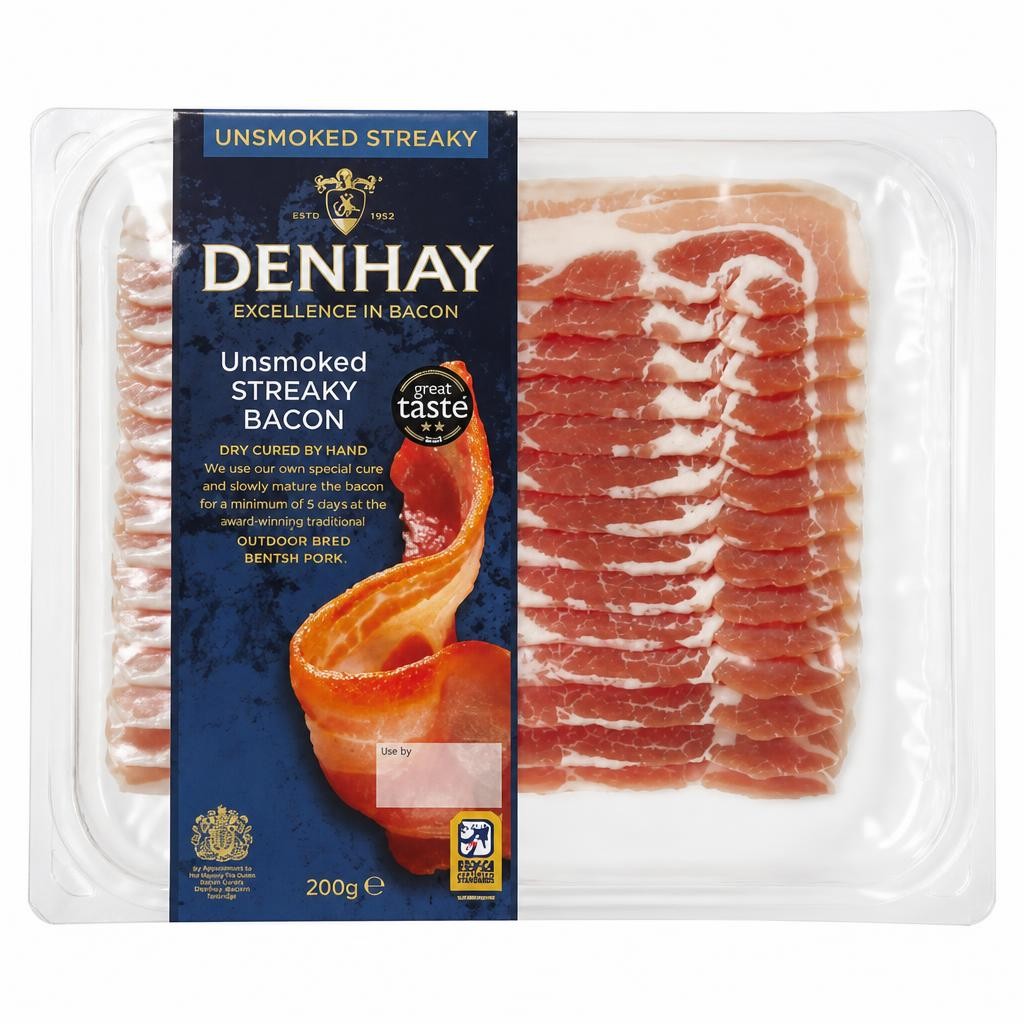 Denhay Dry Cured Streaky Unsmoked Bacon