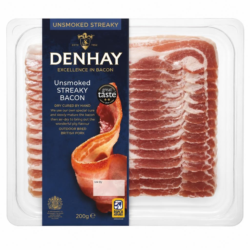 Denhay Dry Cured Streaky Unsmoked Bacon