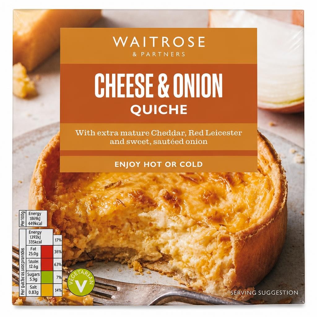 Waitrose Cheese & Onion Quiche