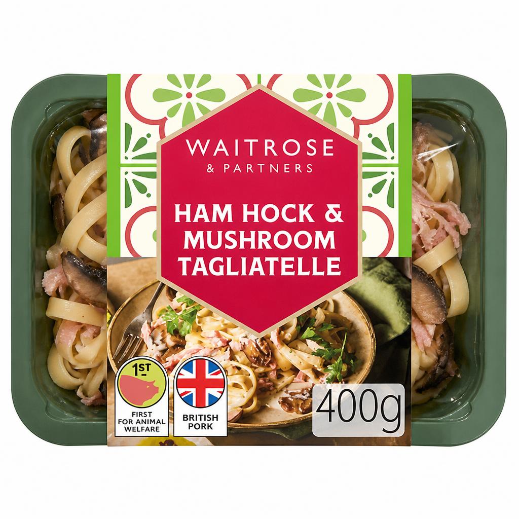 Waitrose Italian Ham & Mushroom Tagliatelle for 1