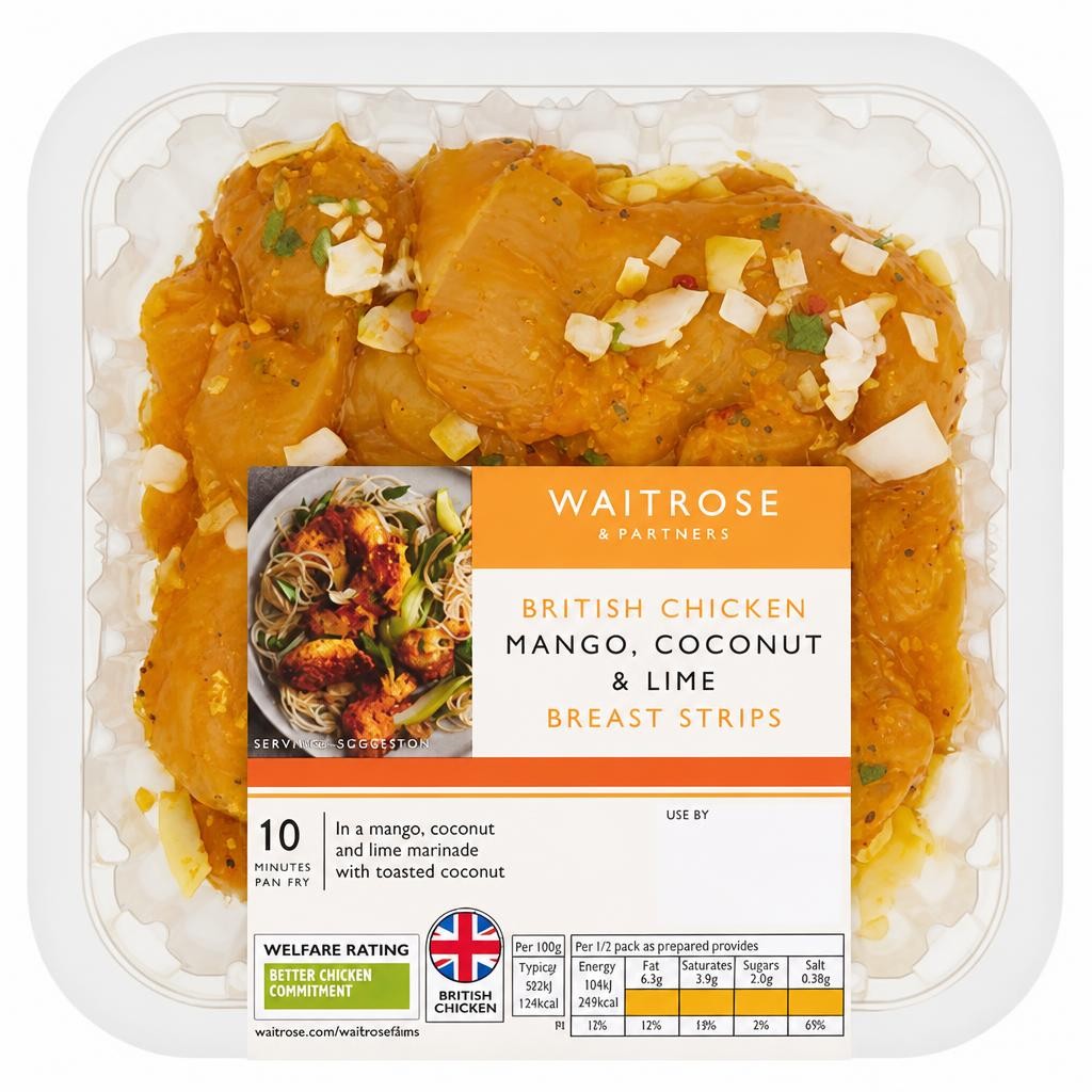 Waitrose Mango And Coconut Chicken Breast Strips