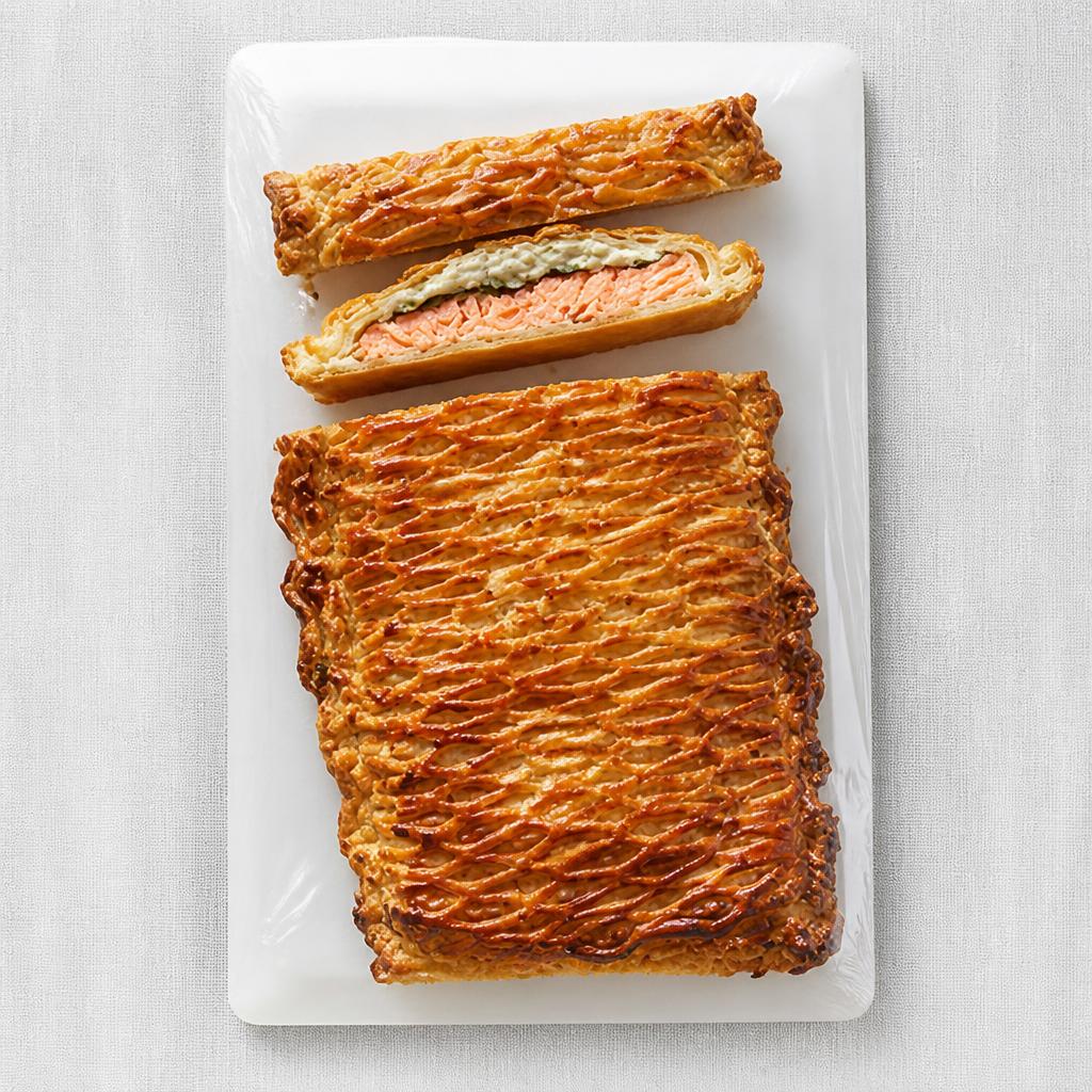 Scottish Salmon En Croute with a lemon & mascarpone sauce