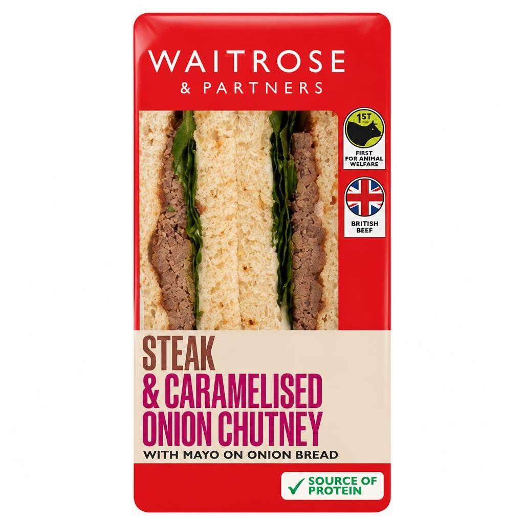 Waitrose Steak & Caramelised Onion Chutney Sandwich
