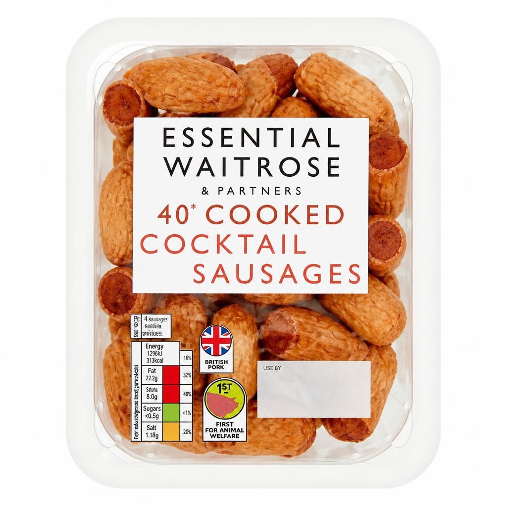 Essential 40 Cooked Cocktail Sausages
