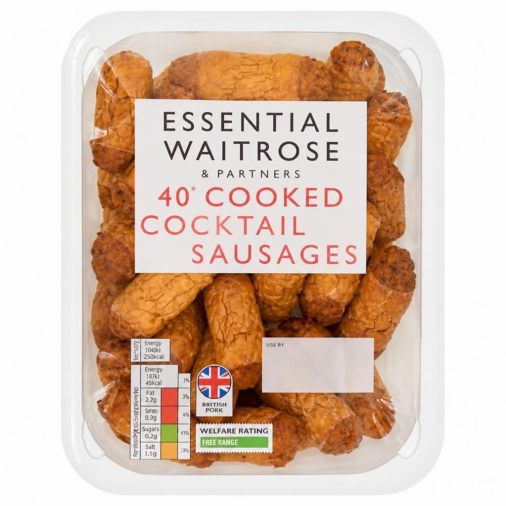 Essential 40 Cooked Cocktail Sausages