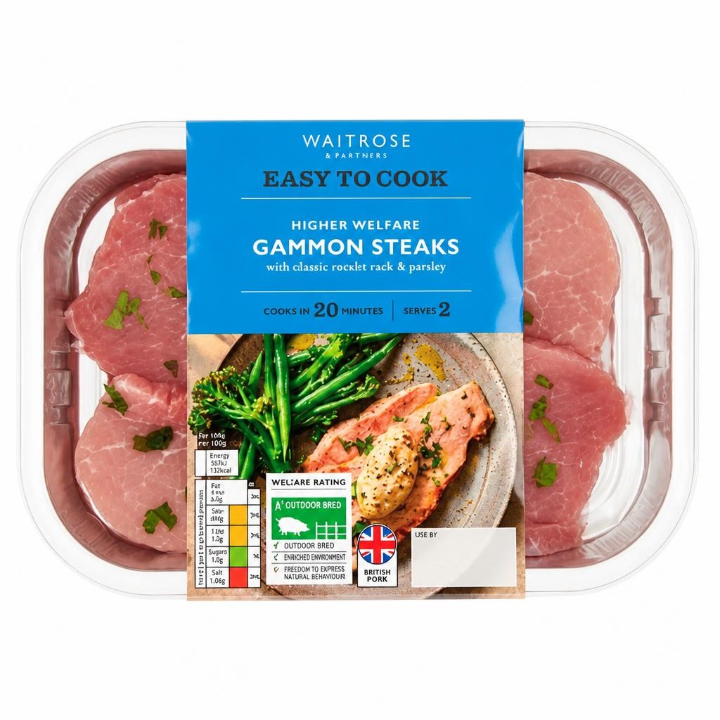 Easy to Cook Gammon Steaks with Cheese Rarebit Melt