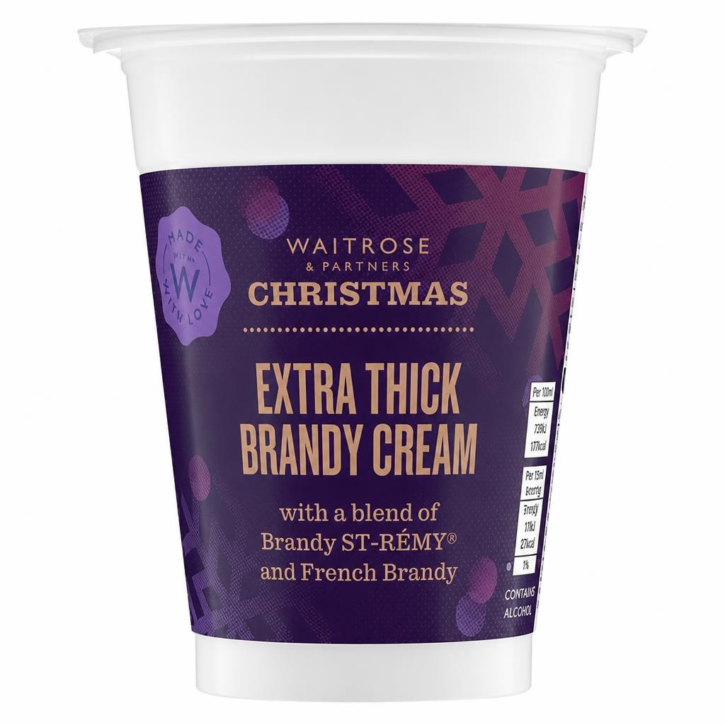 Waitrose Christmas Extra Thick Brandy Cream Large