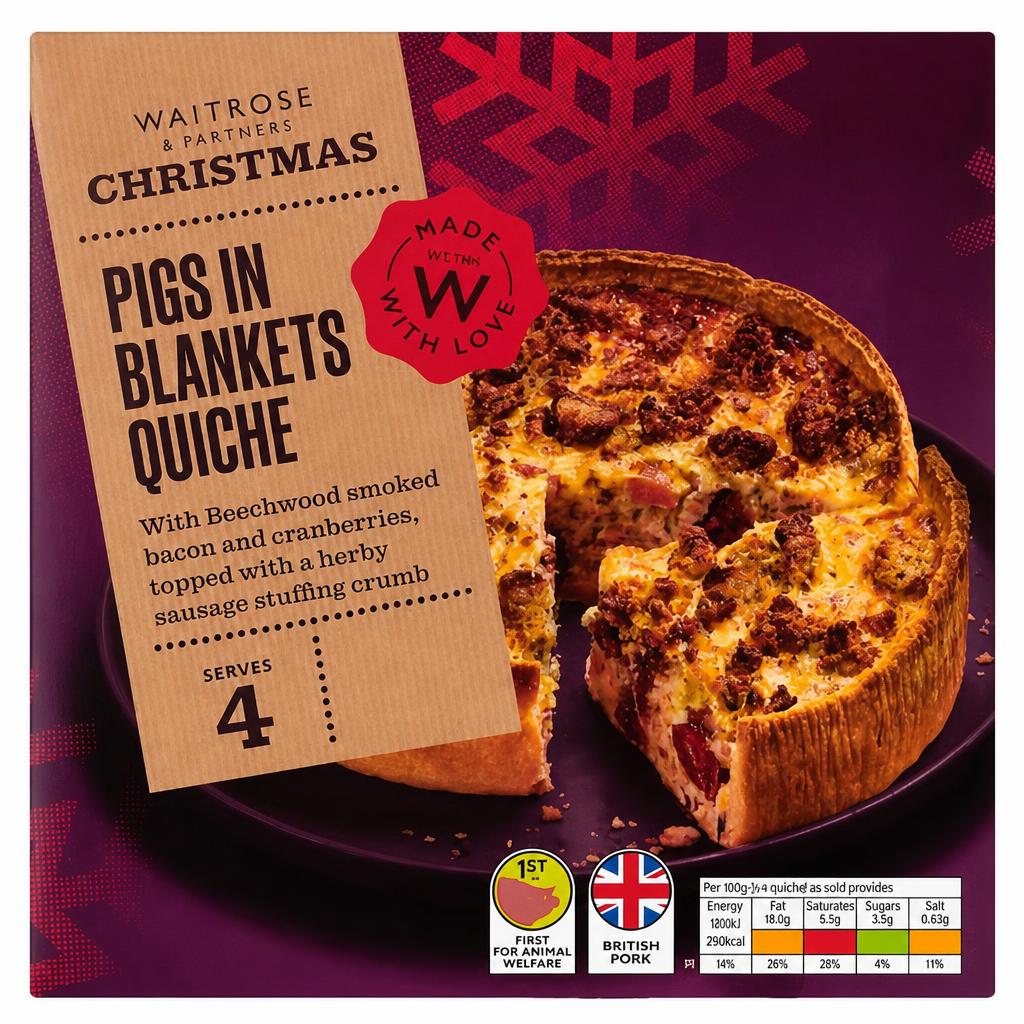 Waitrose Pigs in Blankets Quiche
