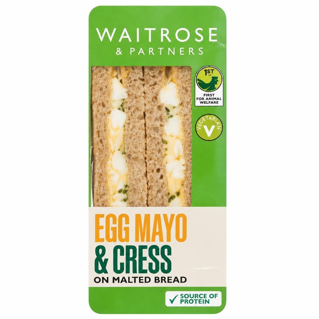 Waitrose Egg Mayo & Cress Sandwich