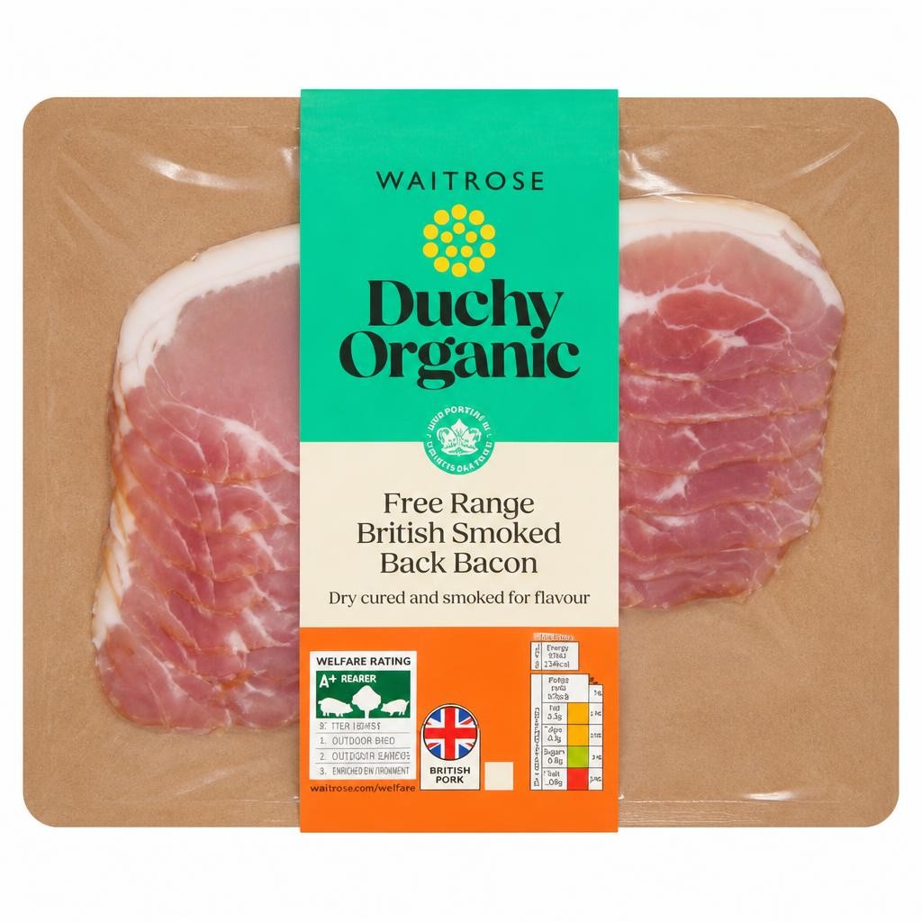 Duchy 6 Organic Smoked Dry Cured Back Bacon Rashers