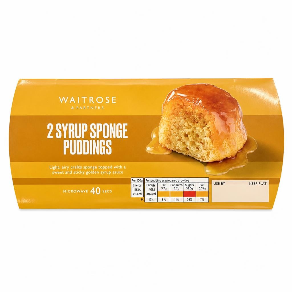 Waitrose 2 Syrup Sponge Puddings