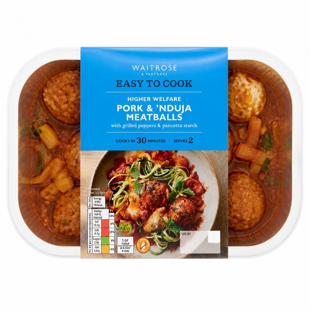Easy to Cook Pork & 'Nduja Meatballs