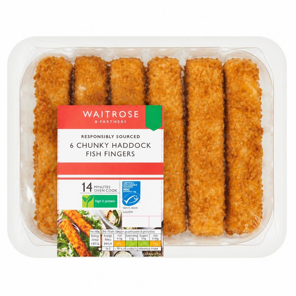 Waitrose 6 Chunky Haddock Fish Fingers