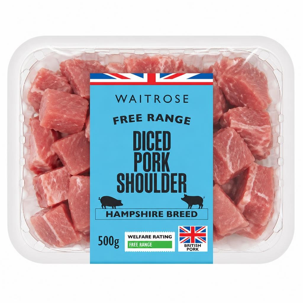 Waitrose Free Range British Pork Diced Shoulder