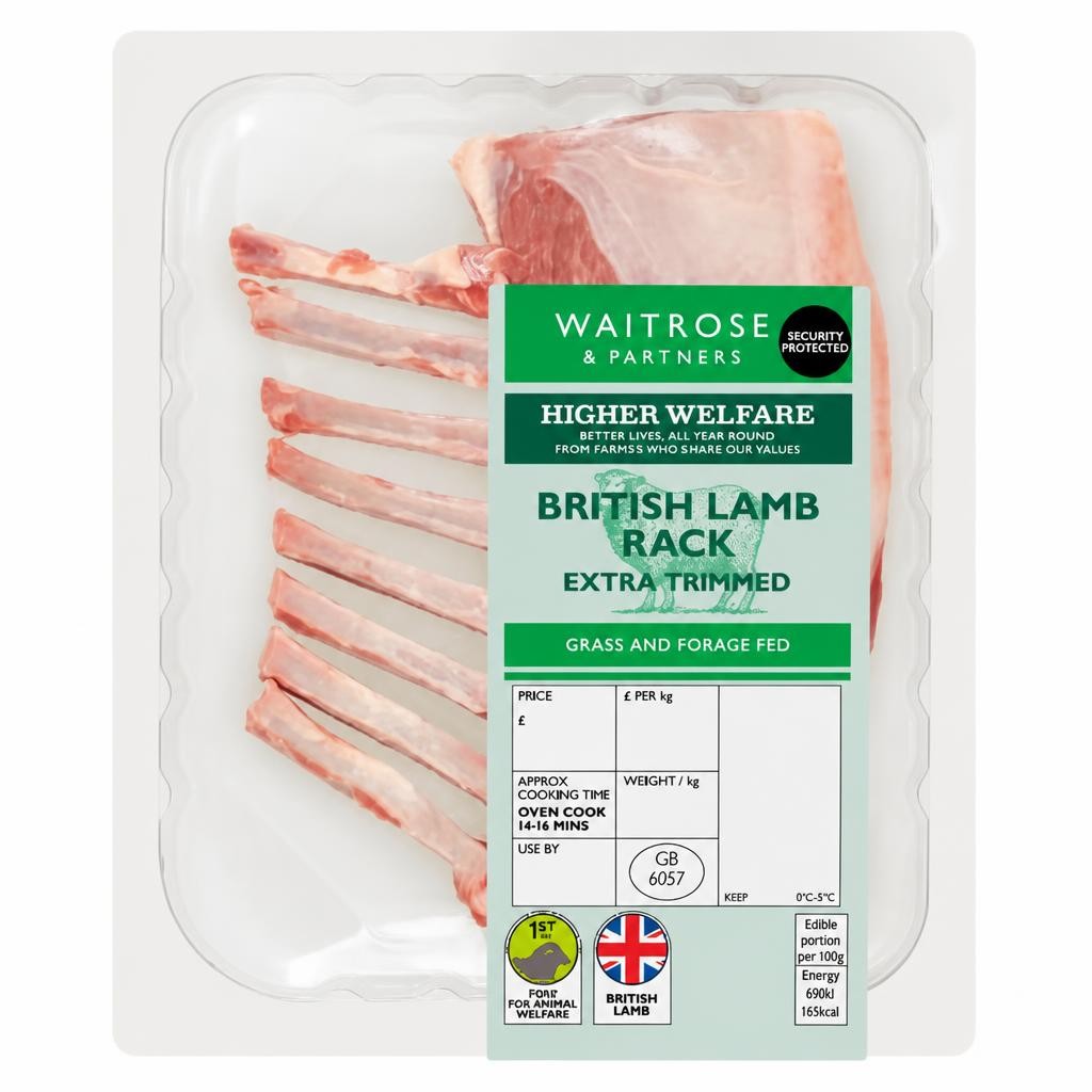 Waitrose British Extra Trimmed Rack of Lamb