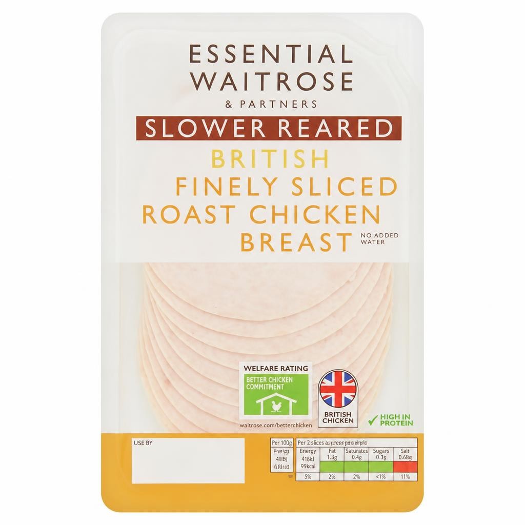 Essential Cooked Finely Sliced Roast Chicken Breast