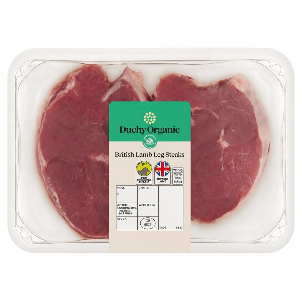 Duchy Organic 2 British Lamb Leg Steaks