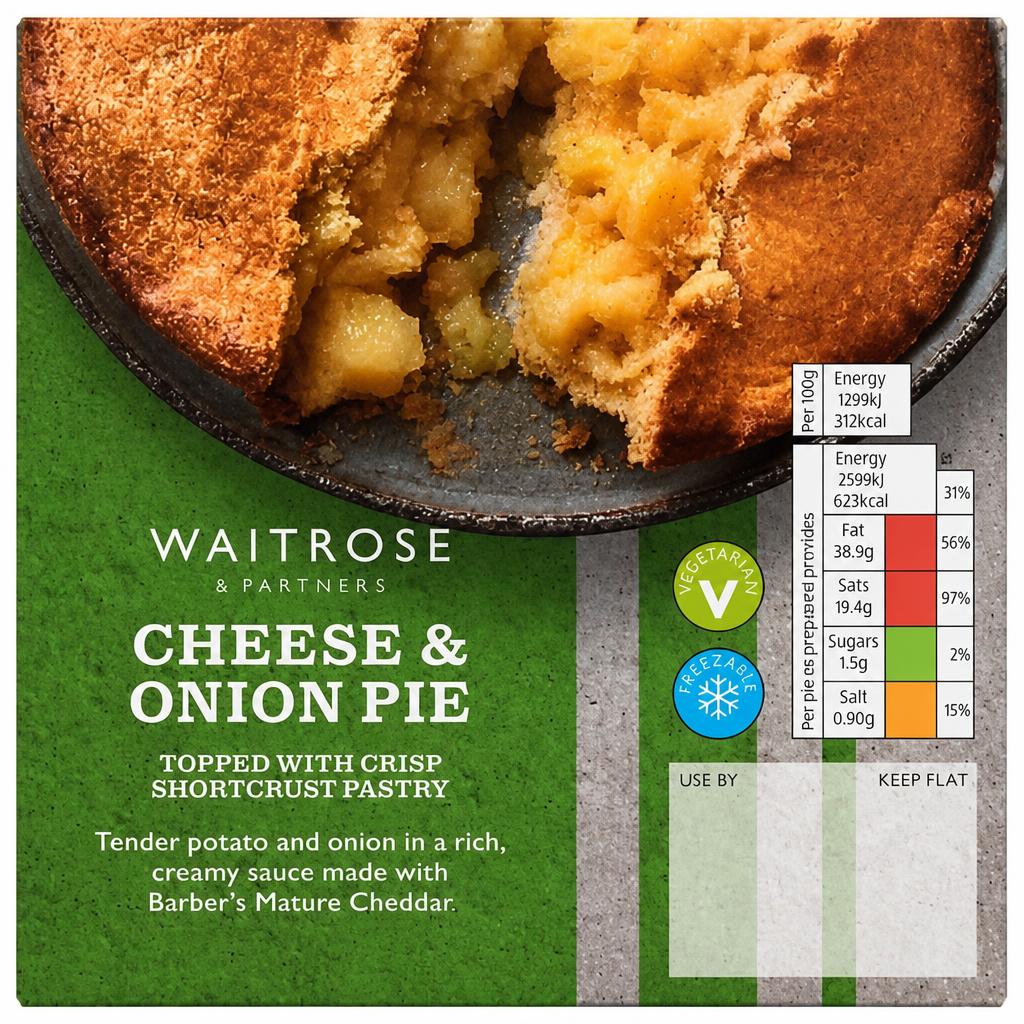 Waitrose Cheese & Onion Pie