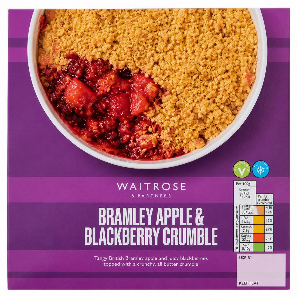 Waitrose Bramley Apple & Blackberry Crumble